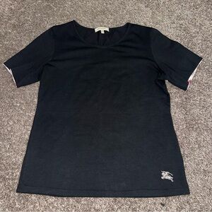 Black Short Sleeve Women's Top